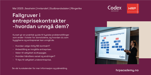 «Fallgruver i entreprisekontrakter».