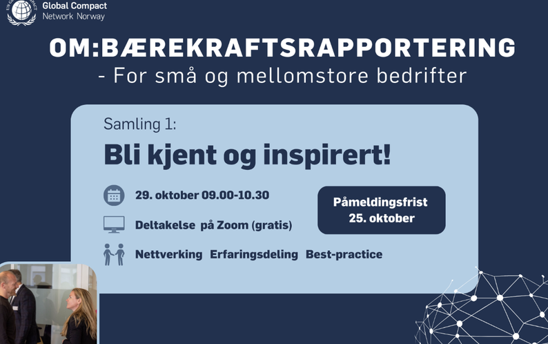 Digitalt frokostmøte  Om: bærekraftsrapportering for SMB