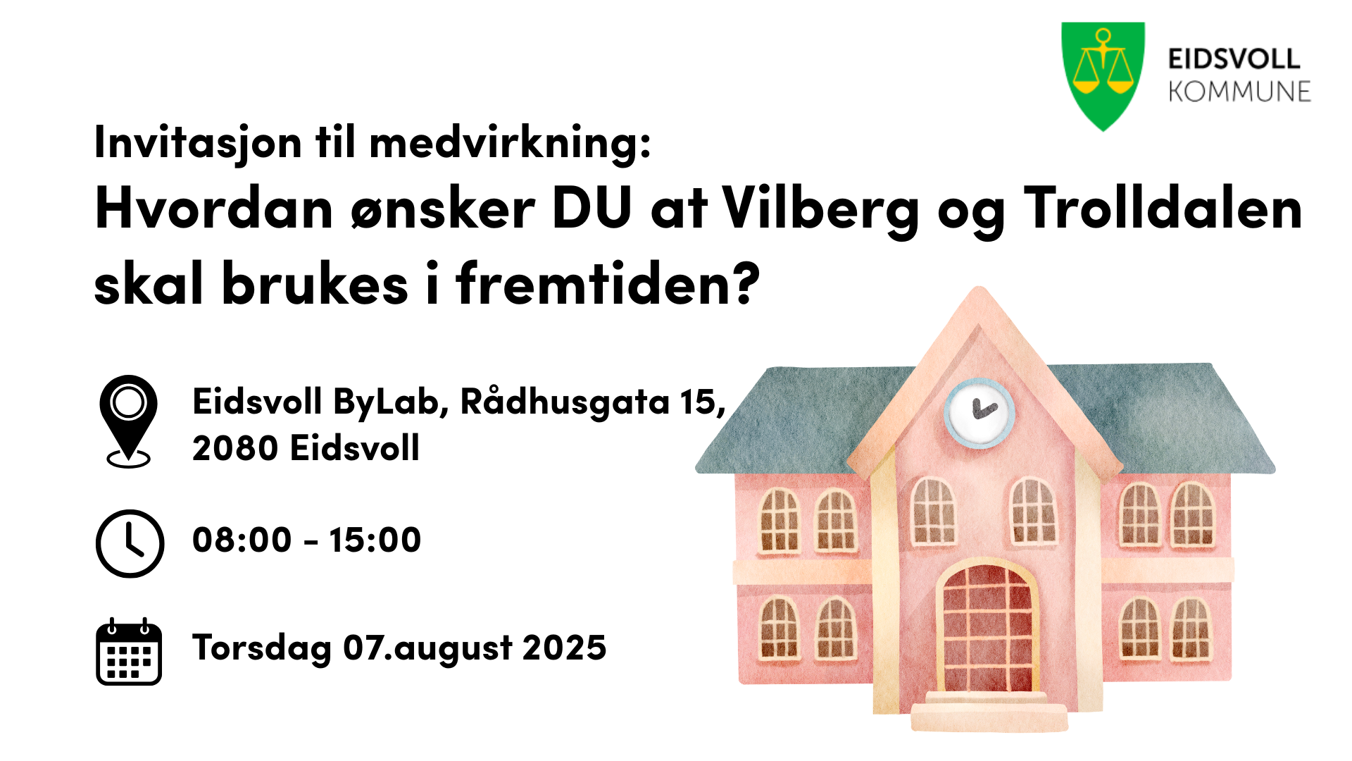 Invitasjon til medvirkning: Hvordan ønsker DU at Vilberg og Trolldalen skal brukes i fremtiden?