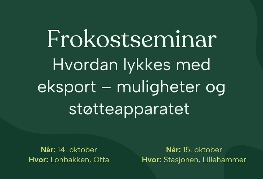 Frokostseminar - hvordan lykkes med eksport?