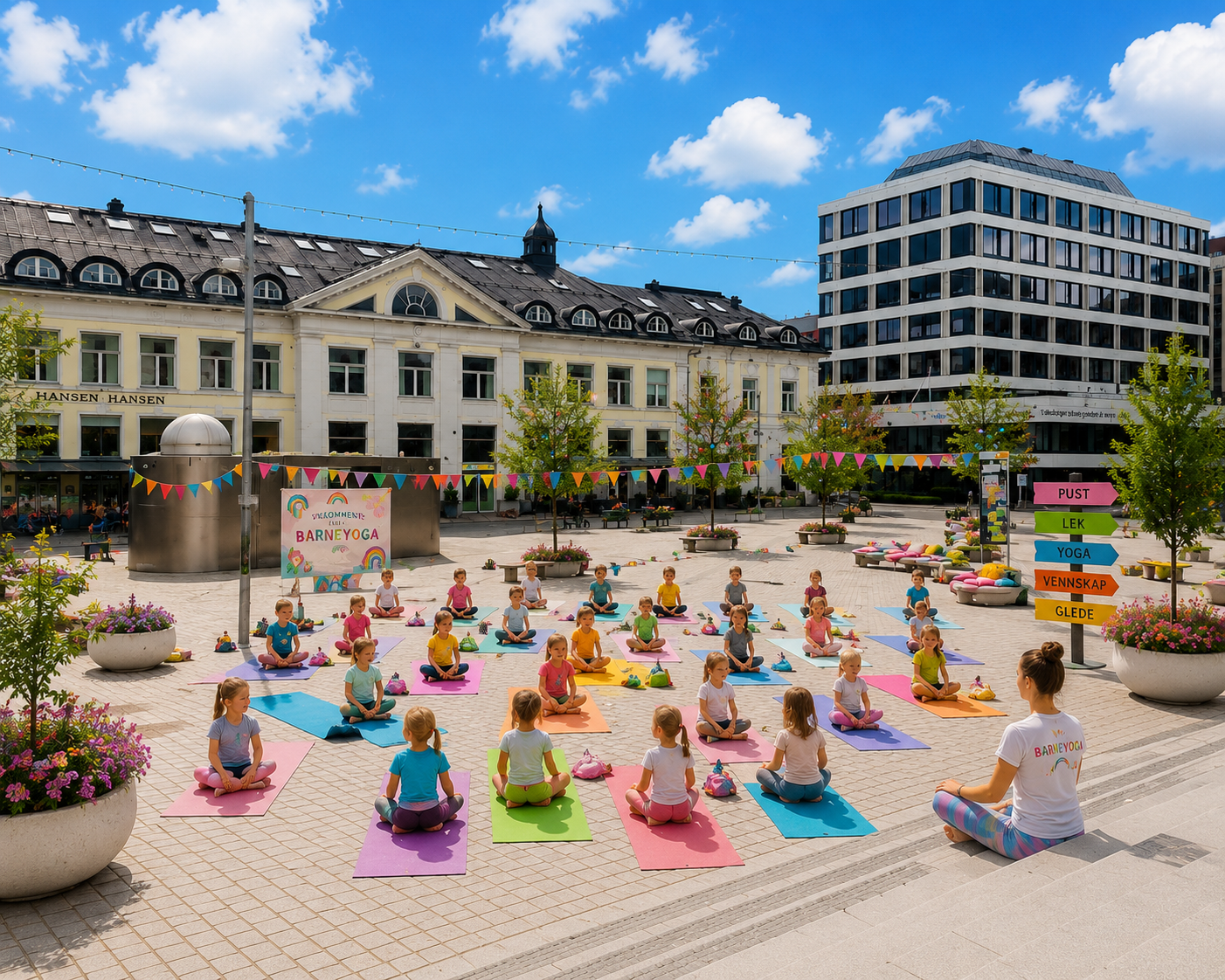 BARNEYOGA MED TEGNEBORD