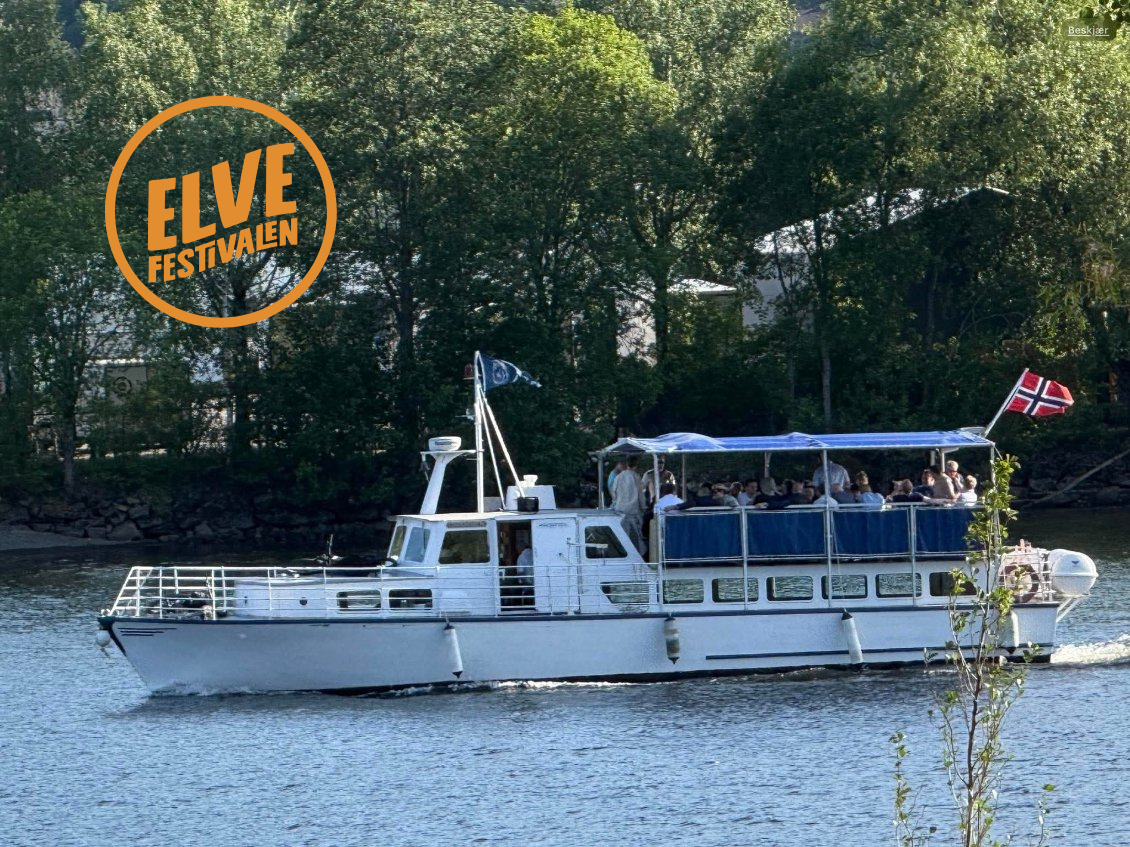 Elvecruise og guidet tur med MS Drammen og Drammen Guideforening